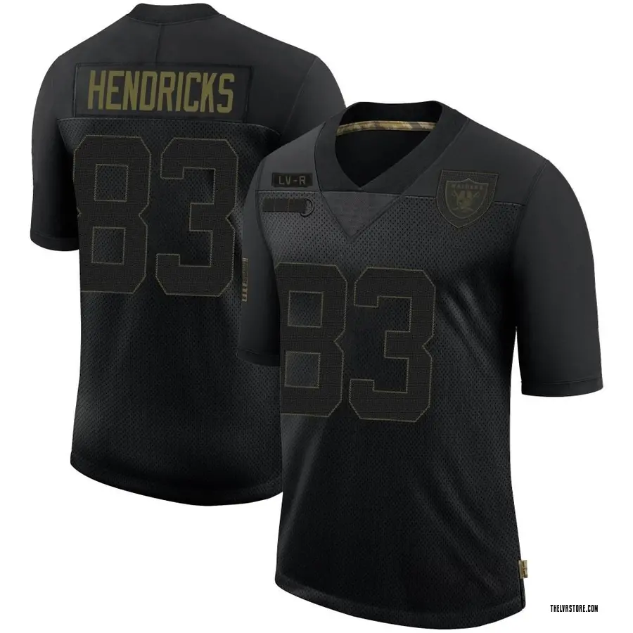Black Men's Ted Hendricks Las Vegas Raiders Limited 2020 Salute To Service Jersey