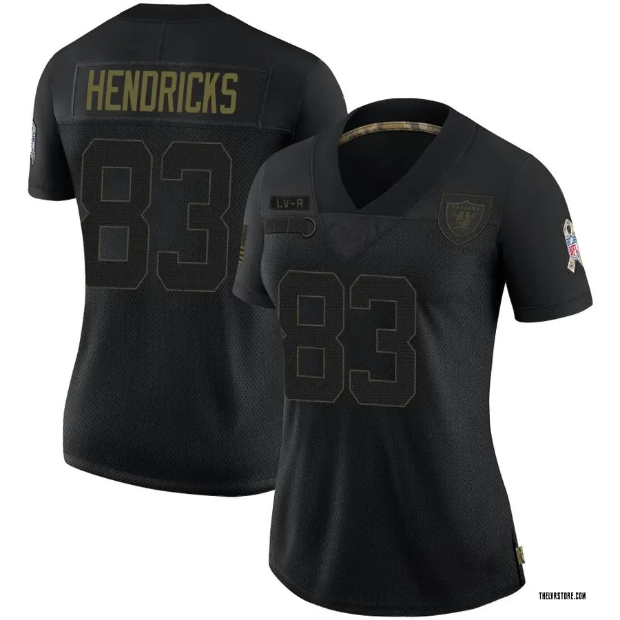 Black Women's Ted Hendricks Las Vegas Raiders Limited 2020 Salute To Service Jersey