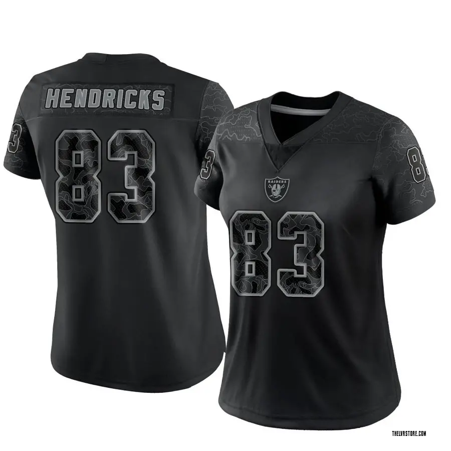 Black Women's Ted Hendricks Las Vegas Raiders Limited Reflective Jersey