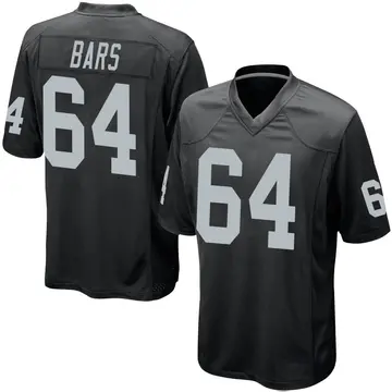 Black Youth Alex Bars Las Vegas Raiders Game Team Color Jersey