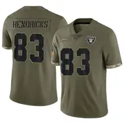 Olive Men's Ted Hendricks Las Vegas Raiders Limited 2022 Salute To Service Jersey