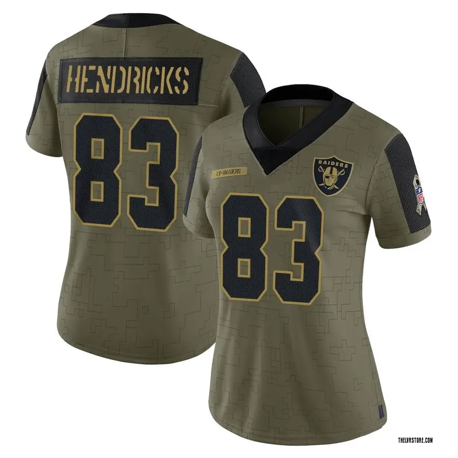 Olive Women's Ted Hendricks Las Vegas Raiders Limited 2021 Salute To Service Jersey