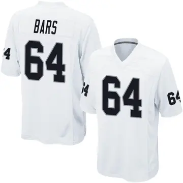 White Men's Alex Bars Las Vegas Raiders Game Jersey