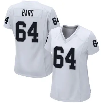 White Women's Alex Bars Las Vegas Raiders Game Jersey