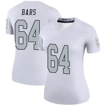 White Women's Alex Bars Las Vegas Raiders Legend Color Rush Jersey