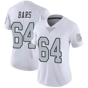 White Women's Alex Bars Las Vegas Raiders Limited Color Rush Jersey