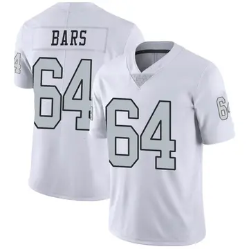 White Youth Alex Bars Las Vegas Raiders Limited Color Rush Jersey